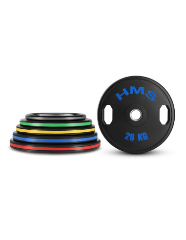 (2 X 20 KG) GUMMIERTE OLYMPISCHE GEWICHTSSCHEIBE 2 X 20 KG HMS