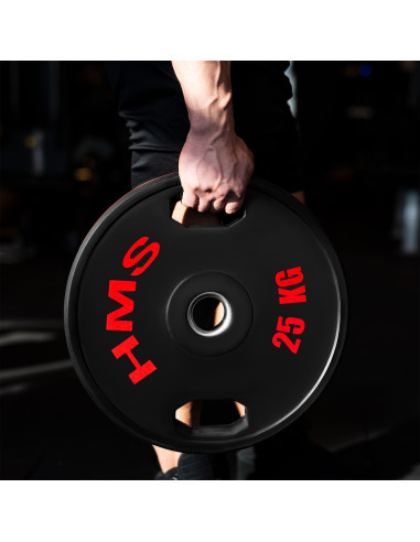(2 X 25 KG) GUMMIERTE OLYMPISCHE GEWICHTSSCHEIBE 2 X 25 KG HMS
