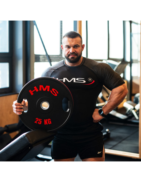 (2 X 25 KG) GUMMIERTE OLYMPISCHE GEWICHTSSCHEIBE 2 X 25 KG HMS