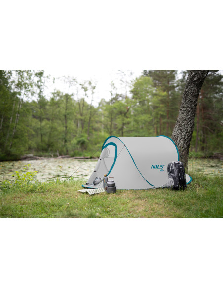 CAMPINGZELT SELBSTAUFBAUEND GRAU NILS CAMP