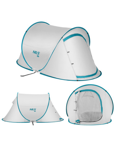 CAMPINGZELT SELBSTAUFBAUEND GRAU NILS CAMP