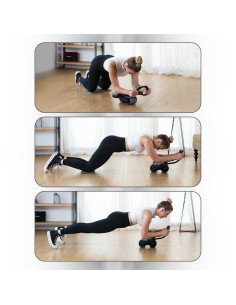 BLACK AUTOMATISCHES ABS-ROLLE MIT STÜTZE FÜR BAUCHMUSKELTRAINING HMS