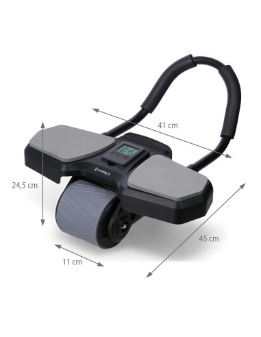 BLACK AUTOMATISCHES ABS-ROLLE MIT STÜTZE FÜR BAUCHMUSKELTRAINING HMS