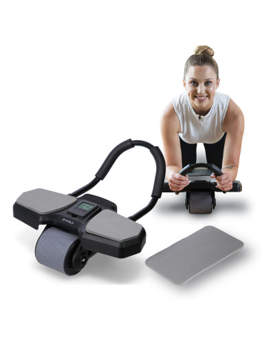 BLACK AUTOMATISCHES ABS-ROLLE MIT STÜTZE FÜR BAUCHMUSKELTRAINING HMS
