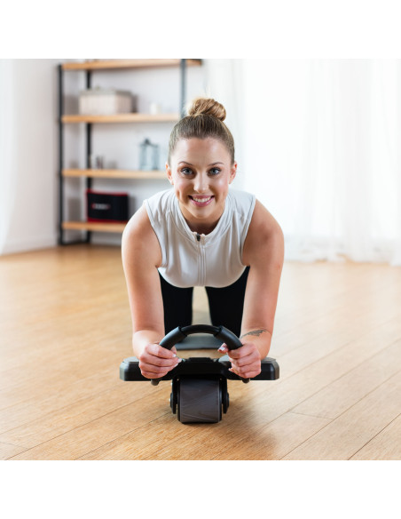 BLACK AUTOMATISCHES ABS-ROLLE MIT STÜTZE FÜR BAUCHMUSKELTRAINING HMS