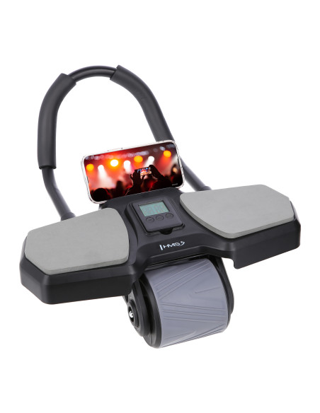 BLACK AUTOMATISCHES ABS-ROLLE MIT STÜTZE FÜR BAUCHMUSKELTRAINING HMS