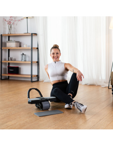 BLACK AUTOMATISCHES ABS-ROLLE MIT STÜTZE FÜR BAUCHMUSKELTRAINING HMS