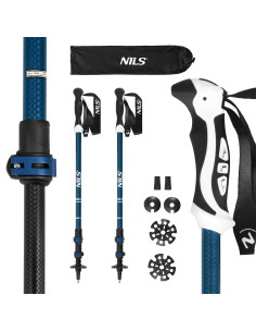 BLUE TREKKINGSTÖCKE ALUMINIUM NILS