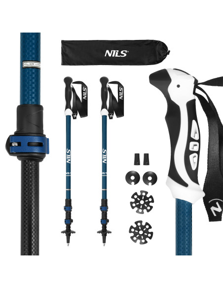 BLUE TREKKINGSTÖCKE ALUMINIUM NILS