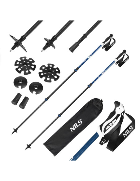 BLUE TREKKINGSTÖCKE ALUMINIUM NILS