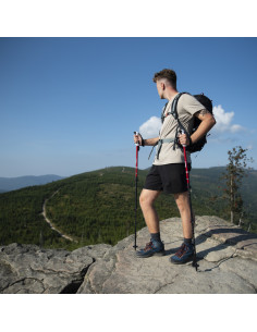 RED TREKKINGSTÖCKE ALUMINIUM NILS