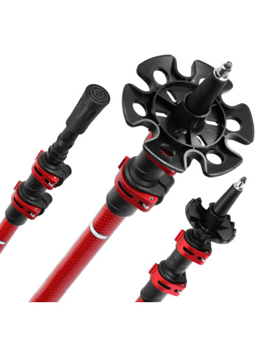 RED TREKKINGSTÖCKE ALUMINIUM NILS