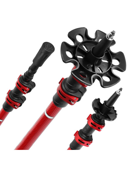 RED TREKKINGSTÖCKE ALUMINIUM NILS