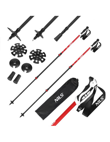 RED TREKKINGSTÖCKE ALUMINIUM NILS