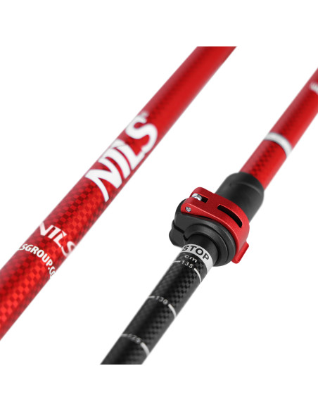 RED TREKKINGSTÖCKE ALUMINIUM NILS