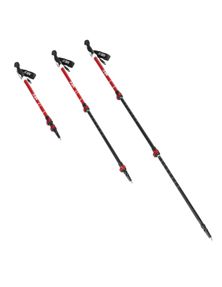 RED TREKKINGSTÖCKE ALUMINIUM NILS