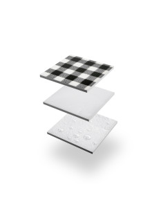 PICKNICKDECKE SCHWARZ-WEIß 200×200 CM PE + ALU NILS CAMP 2