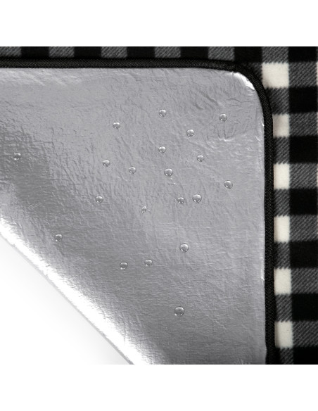 PICKNICKDECKE SCHWARZ-WEIß 200×200 CM PE + ALU NILS CAMP