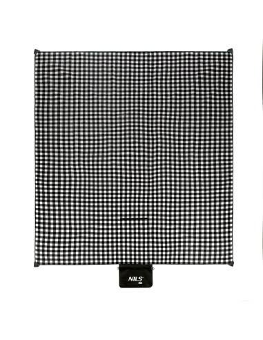 PICKNICKDECKE SCHWARZ-WEIß 200×200 CM PE + ALU NILS CAMP