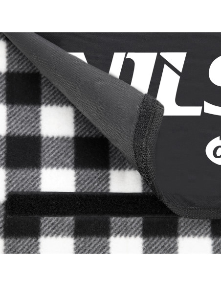 PICKNICKDECKE SCHWARZ-WEIß 200×200 CM PE + ALU NILS CAMP