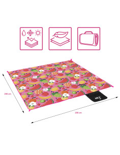 PICKNICKDECKE OBST 200×200 PE ALU NILS CAMP 2