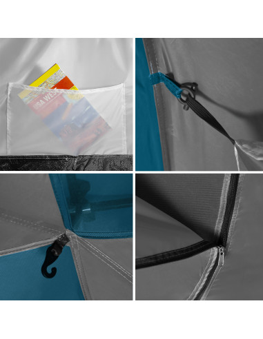 CAMPINGZELT BLAU-HELLGRAU HIGHLAND NILS CAMP