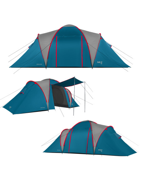 CAMPINGZELT BLAU-HELLGRAU HIGHLAND NILS CAMP
