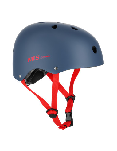 FAHRRADHELM GRAU-ROT GR. S (52–56 CM) NILS EXTREME