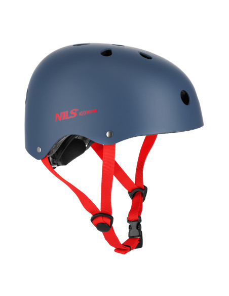 FAHRRADHELM GRAU-ROT GR. S (52–56 CM) NILS EXTREME