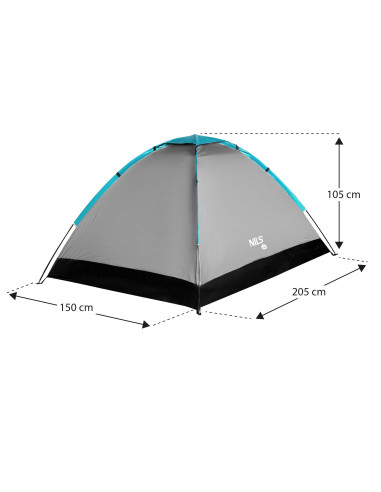 CAMPINGZELT GRAU NILS CAMP