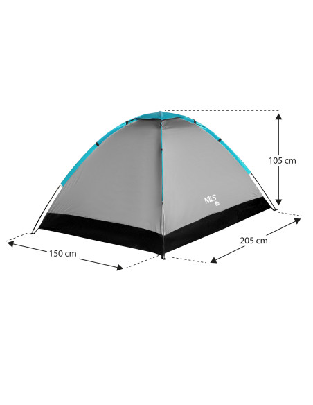 CAMPINGZELT GRAU NILS CAMP