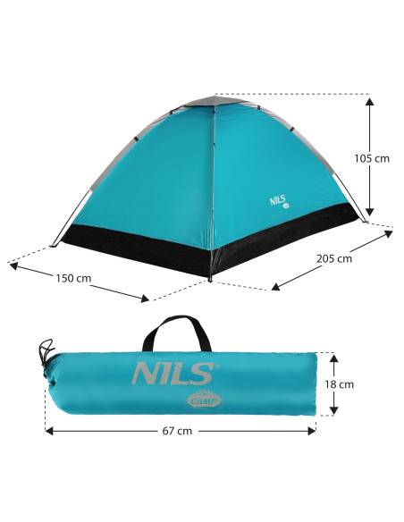 BLAUES CAMPINGZELT NILS CAMP