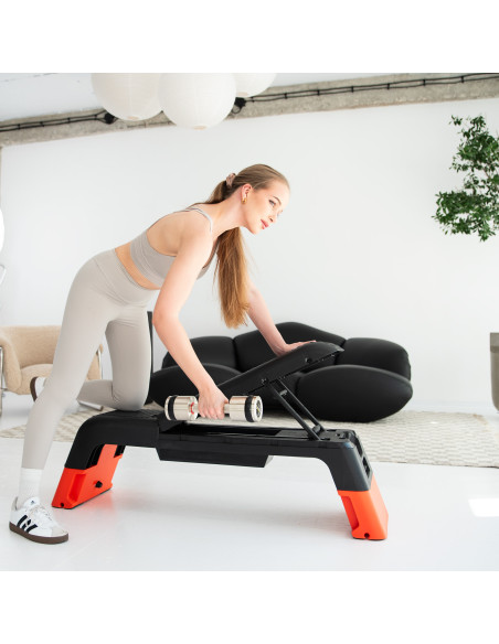 PRO AEROBIC-STEPPBRETT MIT BANKFUNKTION COMMERCIAL HMS