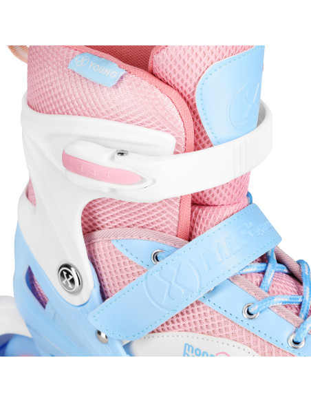 LED-ROLLERBLADE-SET MOONBEAM WEISS GRÖSSE M (35-38) NILS EXTREME