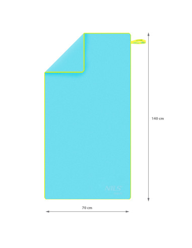 HELLBLAU MIKROFASERHANDTUCH 140x70 cm NILS AQUA