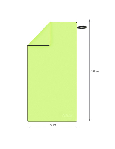 GRÜN MIKROFASERHANDTUCH 140x70 cm NILS AQUA