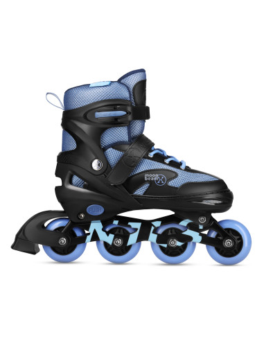 LED-ROLLERBLADE-SET MOONBEAM BLAU GRÖSSE S (31-34) NILS EXTREME
