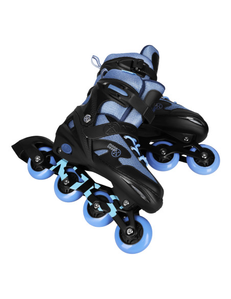 LED-ROLLERBLADE-SET MOONBEAM BLAU GRÖSSE S (31-34) NILS EXTREME