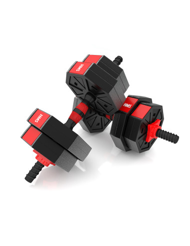 KURZHANTELN-LANGHANTEL ZUSAMMENSETZUNG 15 KG HMS