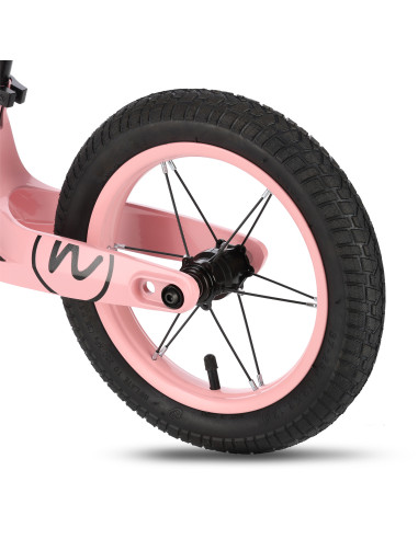 LED LAUFRAD MIT LUFTREIFEN 12 ROSA NILS FUN