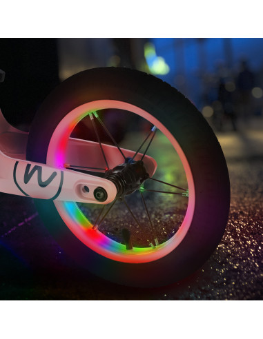 LED LAUFRAD MIT LUFTREIFEN 12 ROSA NILS FUN