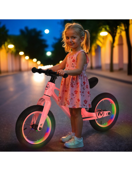 LED LAUFRAD MIT LUFTREIFEN 12 ROSA NILS FUN