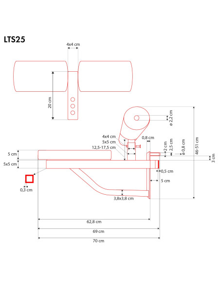 LATZUGSITZ MIT OBERSCHENKELFIXIERUNG HMS