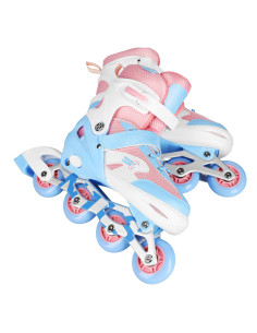 LED-ROLLERBLADE-SET MOONBEAM WEISS GRÖSSE L (39-42) NILS EXTREME 2