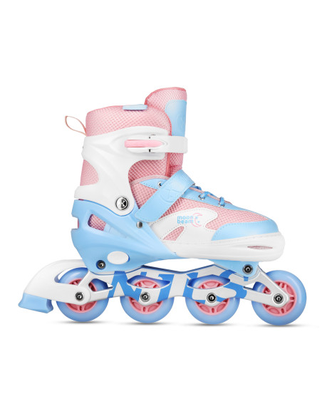 LED-ROLLERBLADE-SET MOONBEAM WEISS GRÖSSE L (39-42) NILS EXTREME