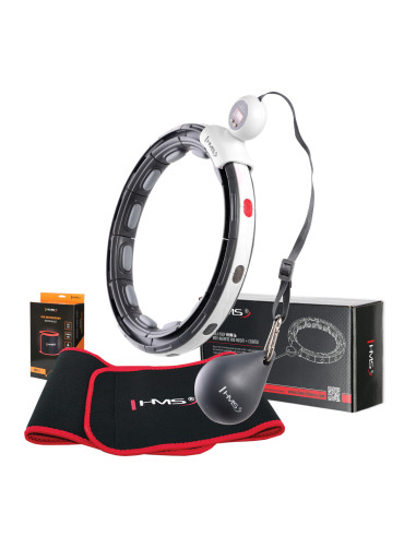 HOOP MAGNETISCH SCHWARZ HHM15 MIT ZÄHLER HMS + SCHLANKGÜRTEL BR163 ROT