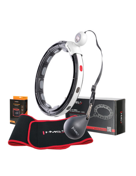 HOOP MAGNETISCH SCHWARZ HHM15 MIT ZÄHLER HMS + SCHLANKGÜRTEL BR163 ROT