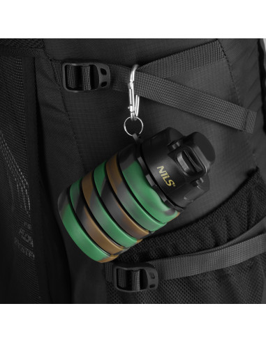 SILIKON-TRINKFLASCHE, FALTBAR, 500 ML, GRÜN, NILS