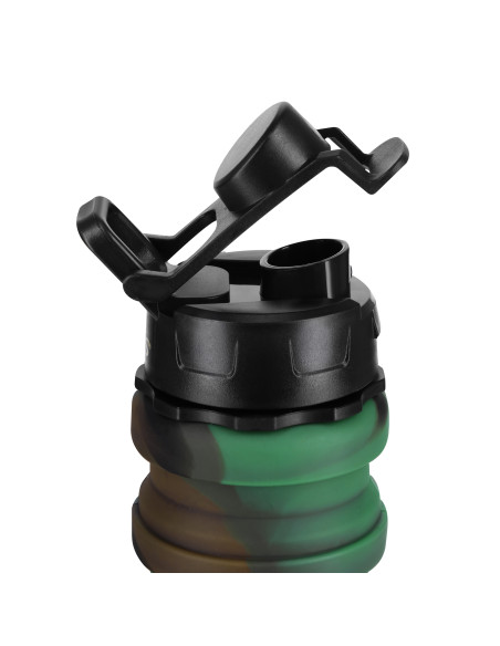 SILIKON-TRINKFLASCHE, FALTBAR, 500 ML, GRÜN, NILS