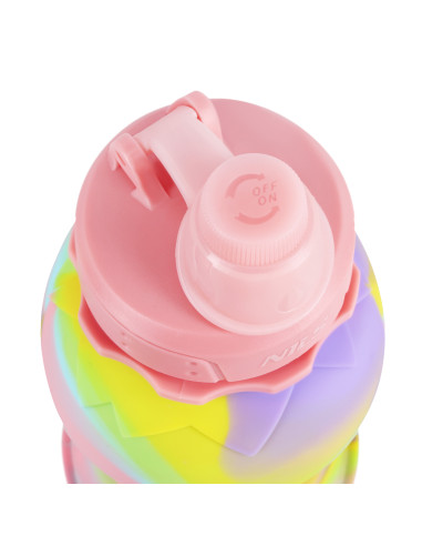 SILIKON-TRINKFLASCHE, ZUSAMMENKLAPPBAR, 700 ML, ROSA, NILS